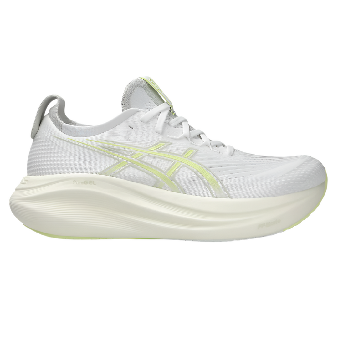 Asics Mens Gel Nimbus 27 - White/Huddle Yellow - Neutral - SS25