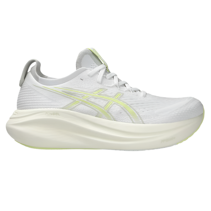 Asics Mens Gel Nimbus 27 - White/Huddle Yellow - Neutral - SS25