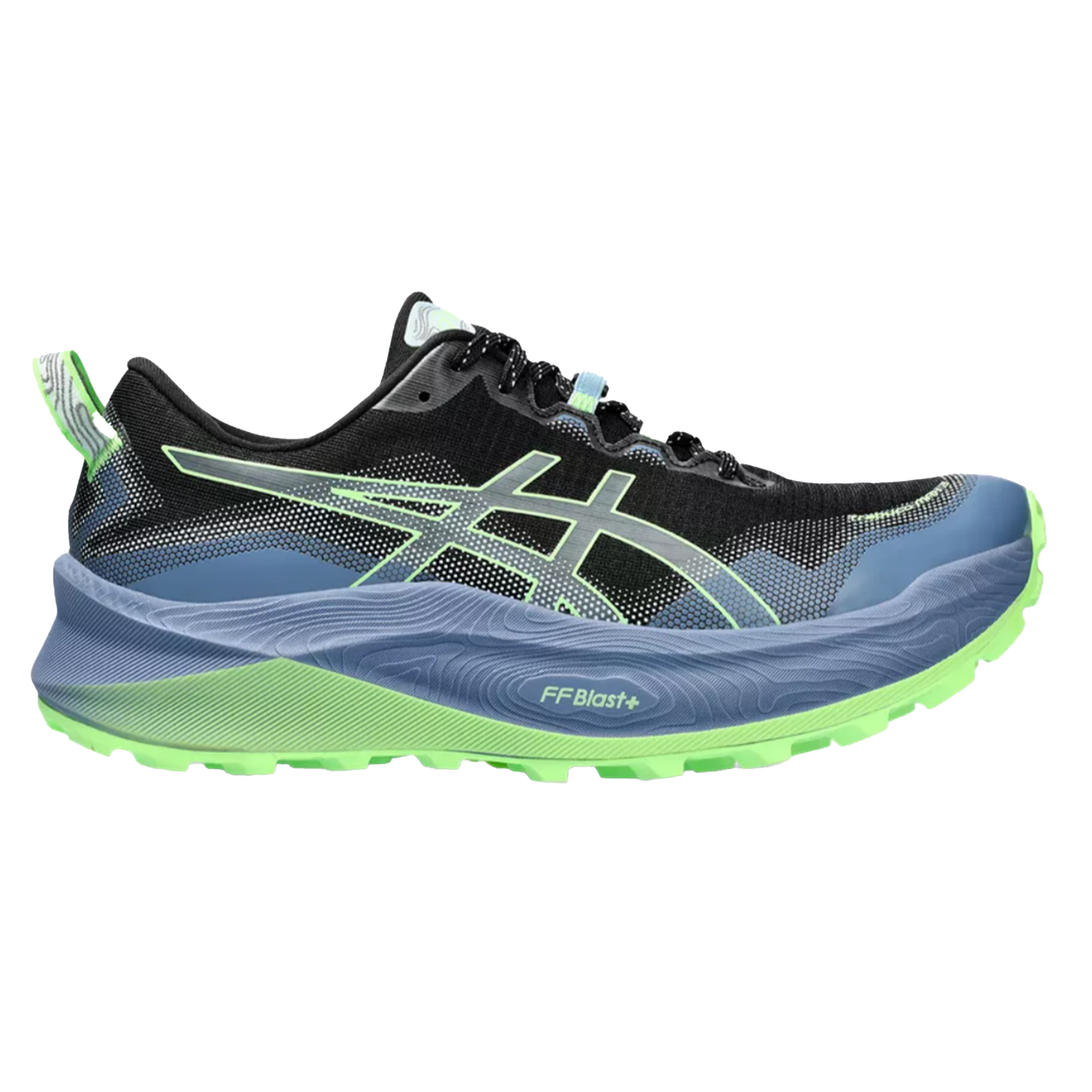 Asics Mens Trabuco Max 3 - Black/Illuminate Green - Trail