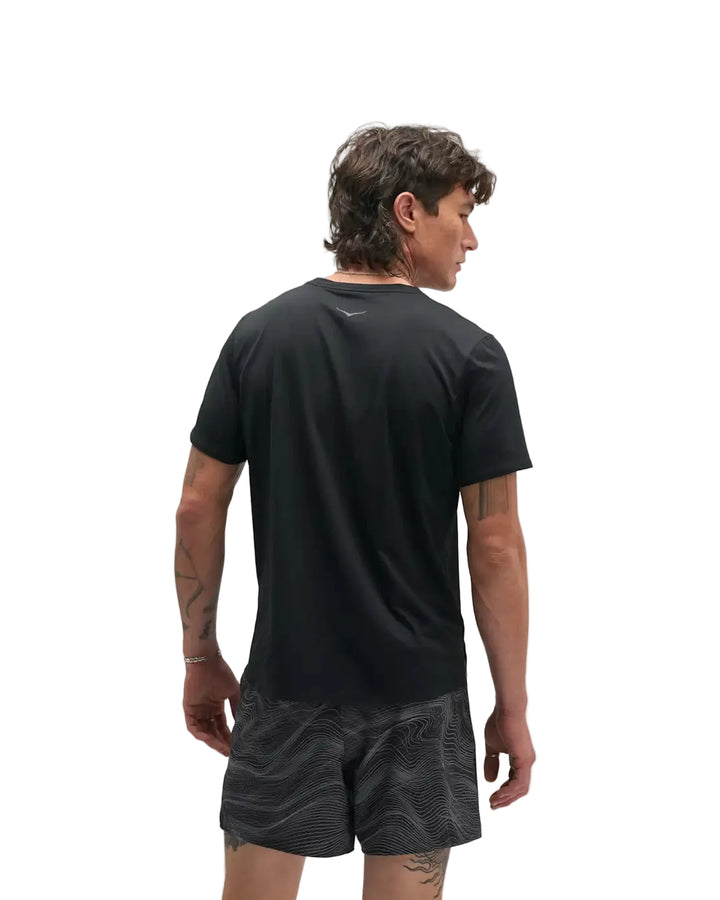 Hoka Mens Everyrun Short Sleeve - Black - AW26