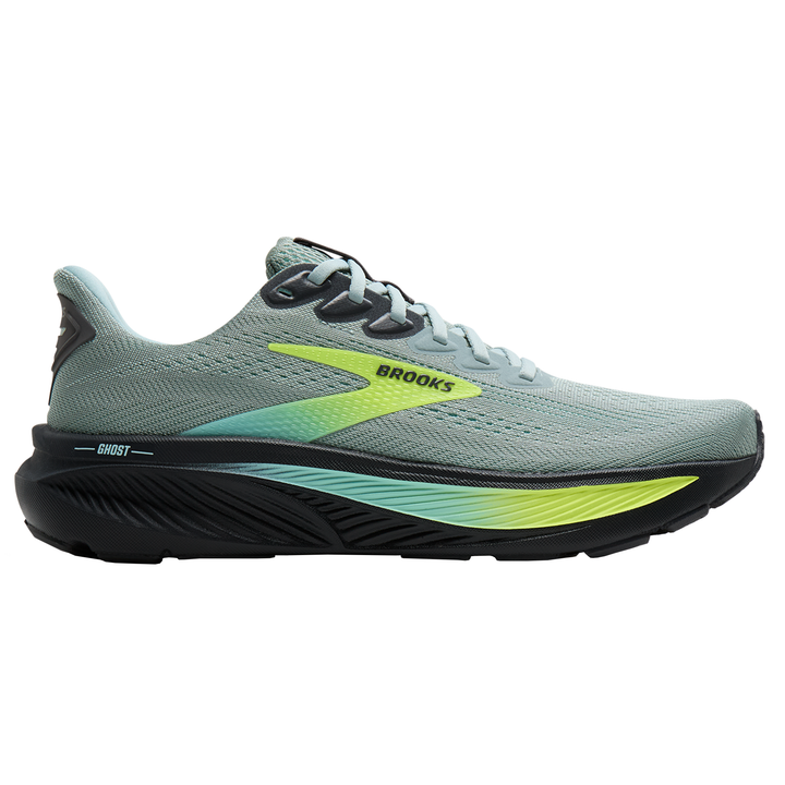 Brooks Mens Ghost 17 - Grey Mist/Yucca/Nightlife - Neutral - SS26
