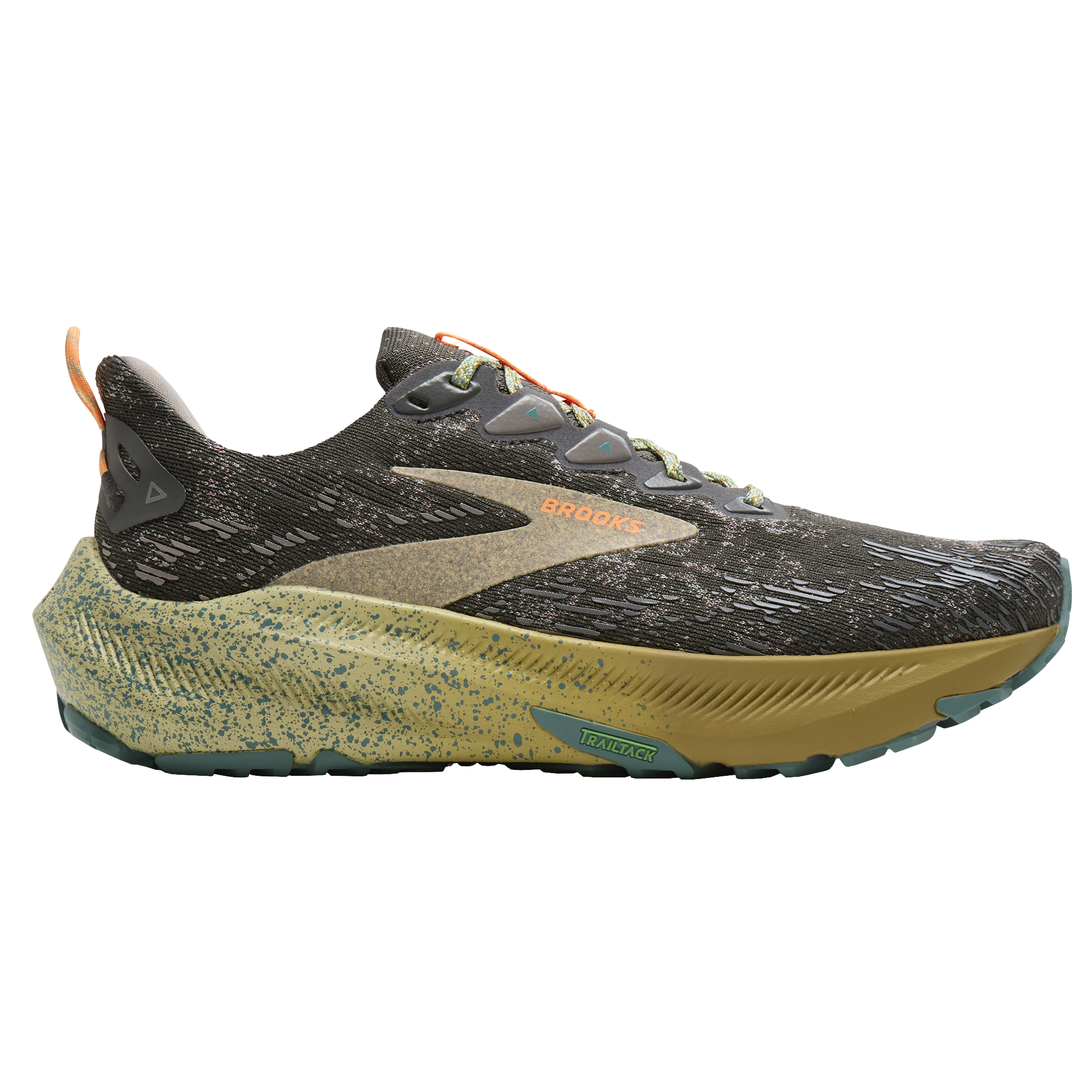 Brooks Mens Ghost Trail - Grey/Orange/Golden Mist - Trail - AW26