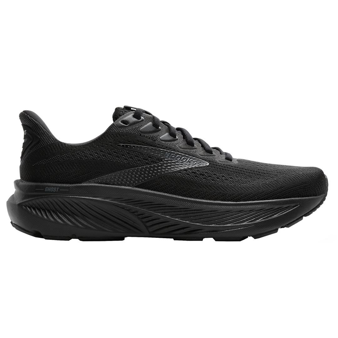 Brooks Womens Ghost 17 Wide - D Width - Black/Black/Ebony - Neutral - AW25