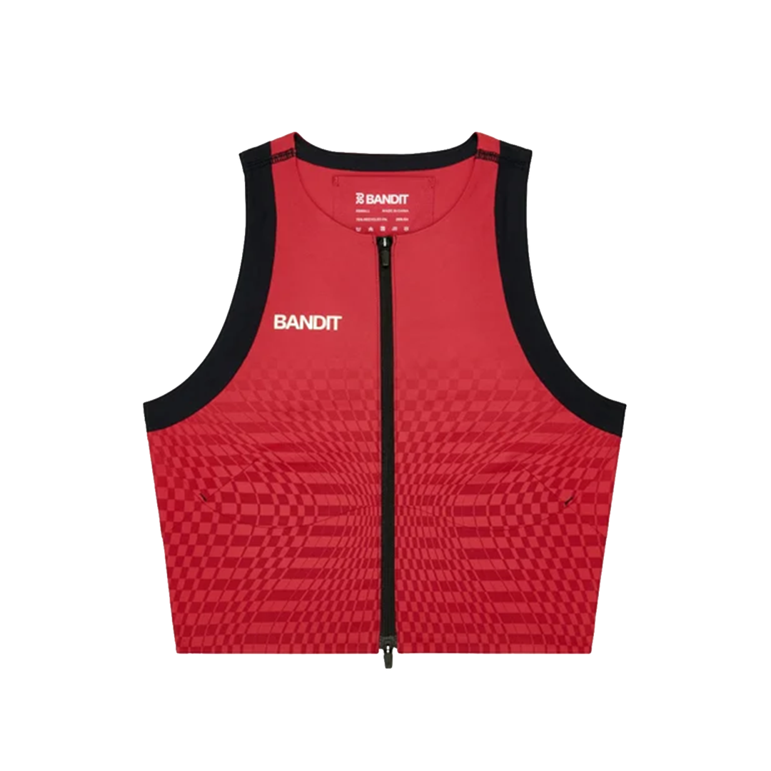 Bandit Womens Adapto 2 Way Zip Race Crop - Oxide Red - AW26