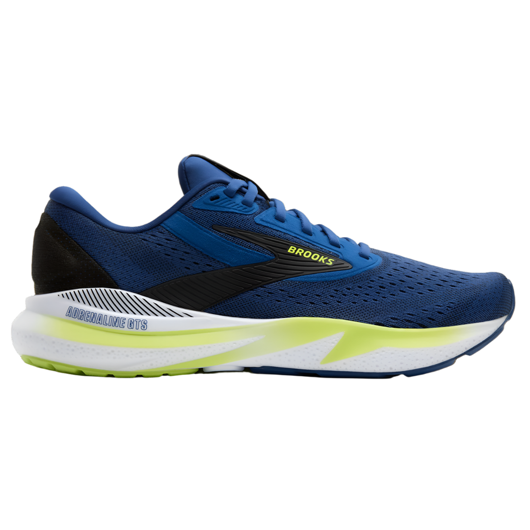 Brooks Mens Adrenaline GTS 24 Navy Peony/Black/Acid Lime Run
