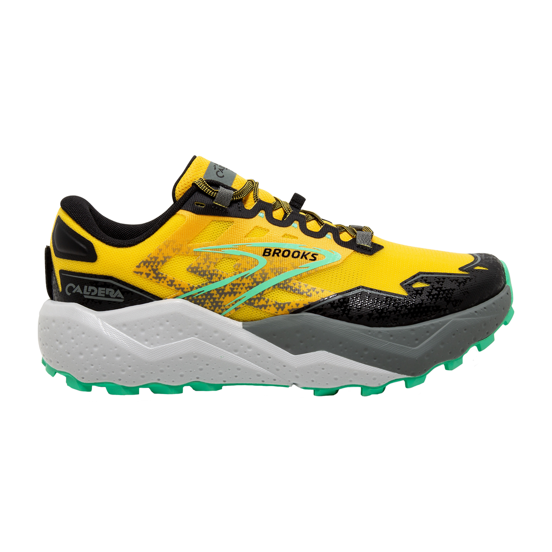 Brooks Mens Caldera 7 - Lemon Chrome/Black/Springbud - Trail