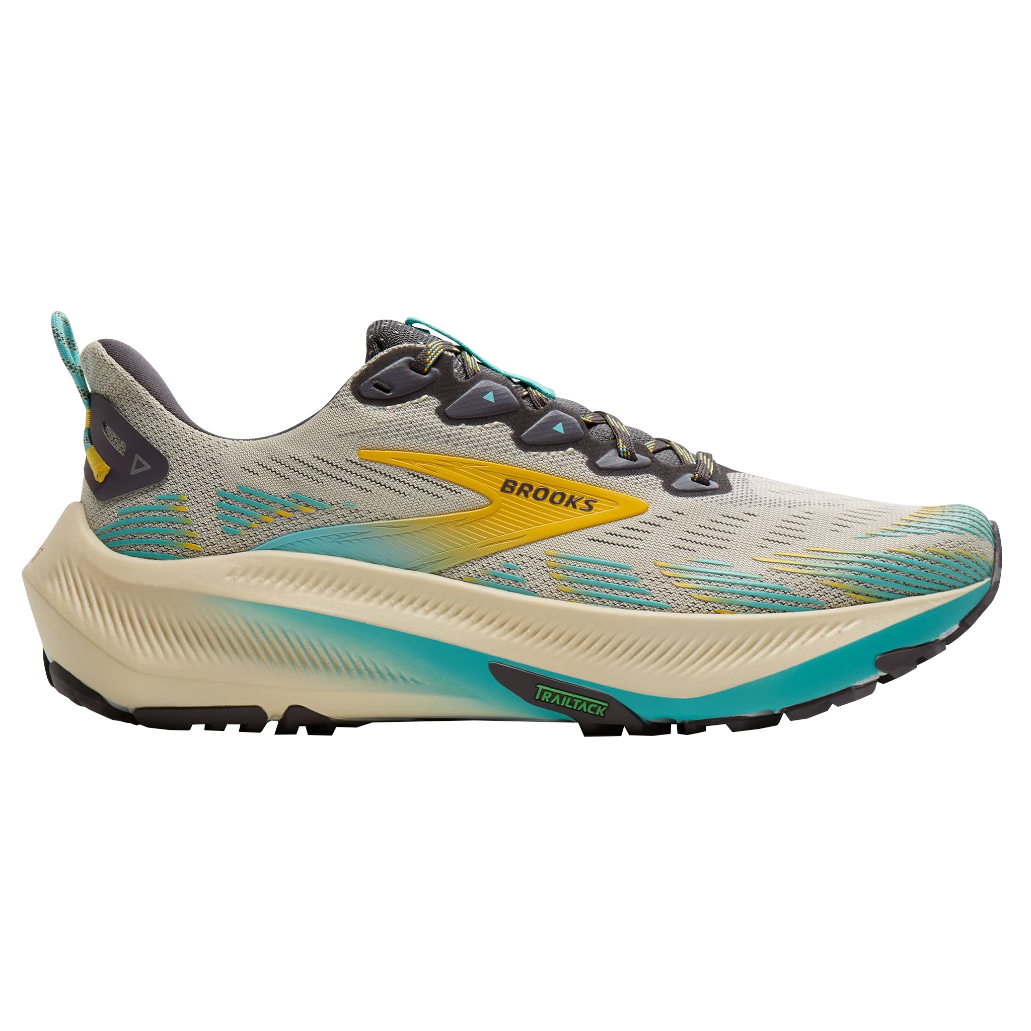 Brooks Mens Ghost Trail - Bleached Sand/Rabbit/Bluefish - Trail - SS26