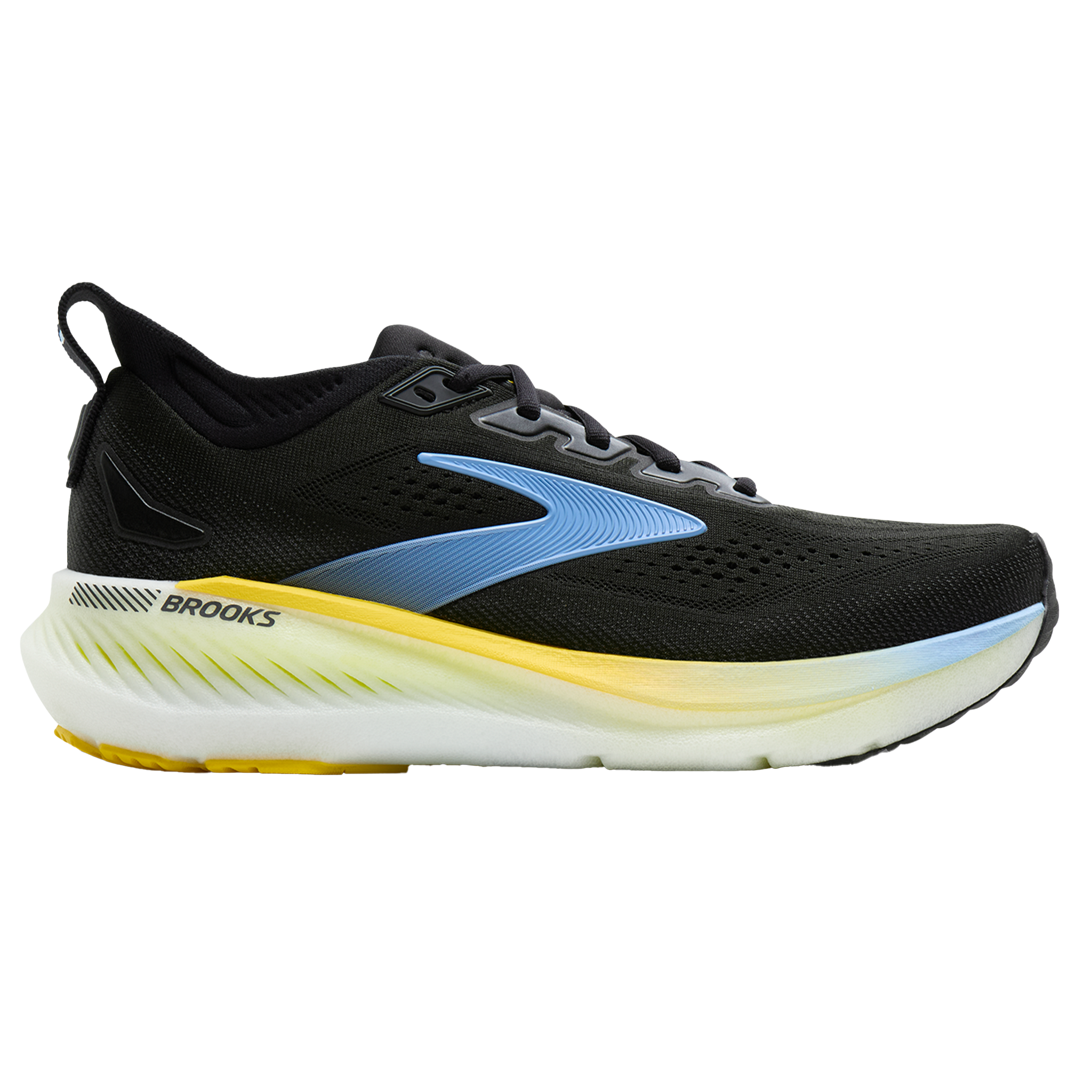 Brooks Mens Glycerin GTS 23 - Black/Cyber Yellow/Nightlife - Stability - AW26