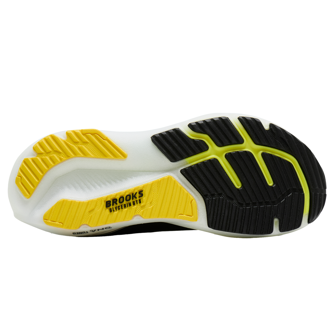 Brooks Mens Glycerin GTS 23 - Black/Cyber Yellow/Nightlife - Stability - AW26