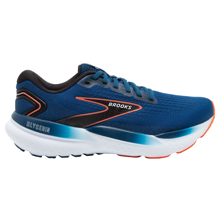 Brooks Mens Glycerin 21 - Blue Opal/Black/Nasturtium - Neutral