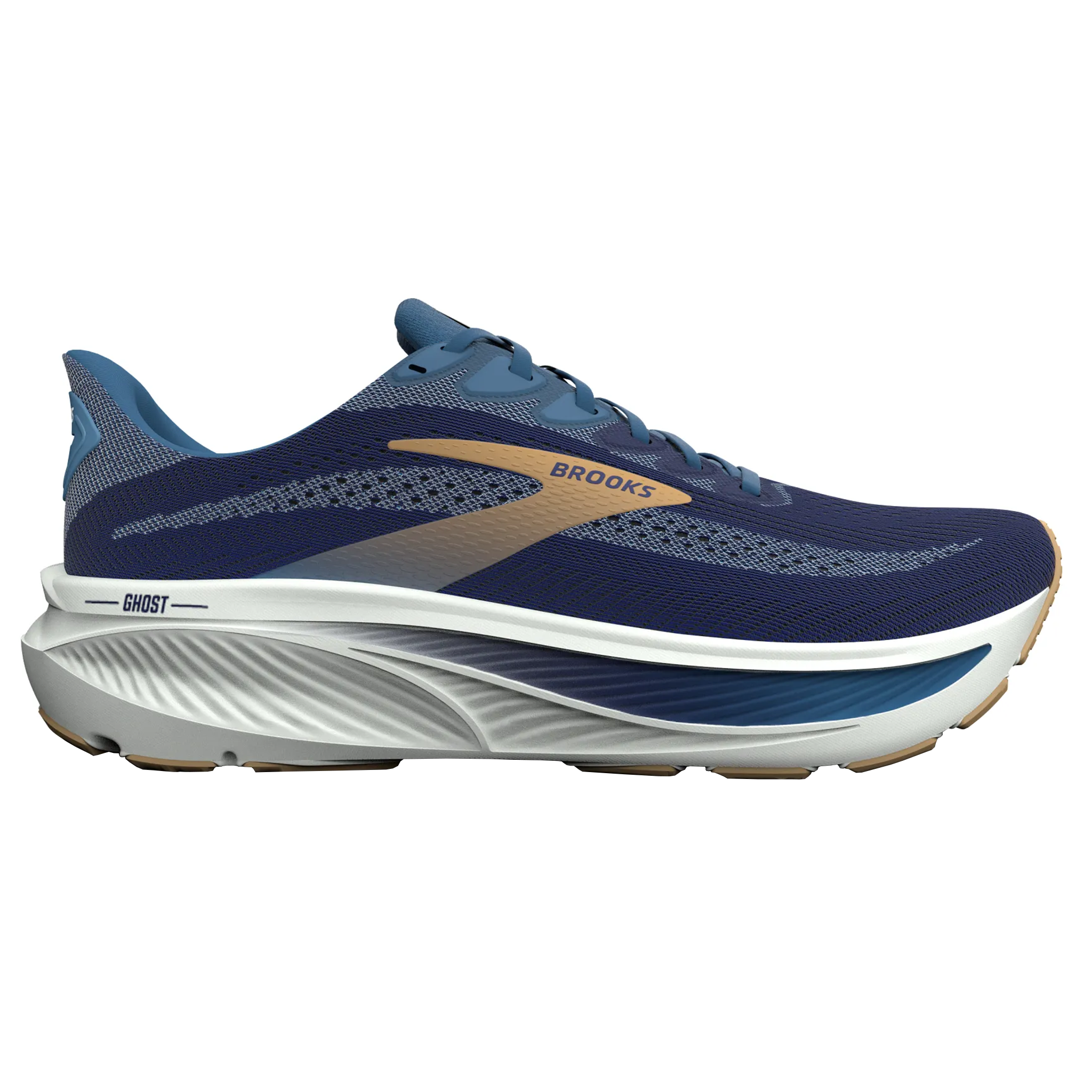 Brooks Mens Ghost 17 - Beacon Blue/Moonlight/Starfish - Neutral - SS26