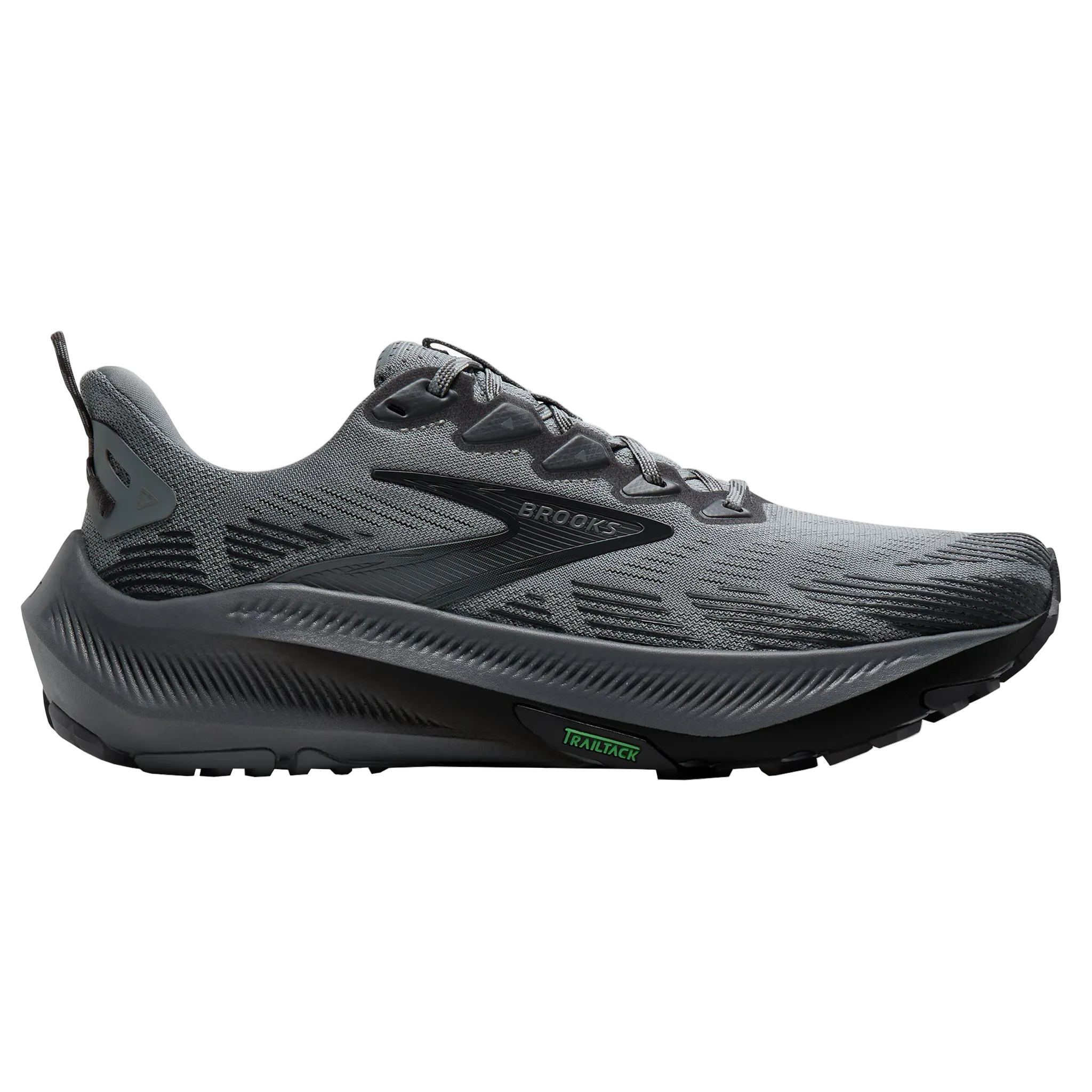 Brooks Mens Ghost Trail - Gray/Gray/Blackened Pearl - Trail - SS26