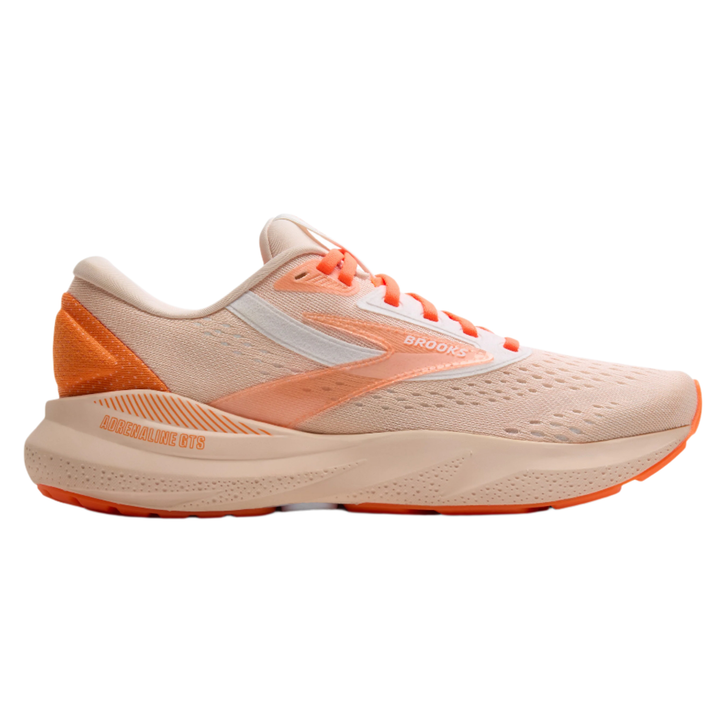 Brooks Womens Adrenaline GTS 24 - Pink/Nectarine/Orange - Stability - SS25