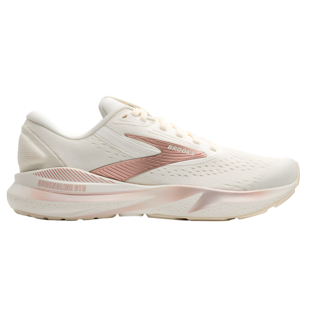 Brooks Womens Adrenaline GTS 24 - Coconut/Rose Gold/White - Stability - AW25