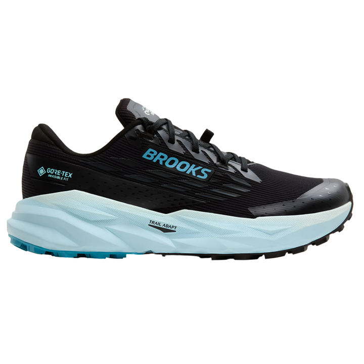 Brooks Womens Cascadia 19 GTX - Black/Ebony/Blue Flower - Trail - AW25