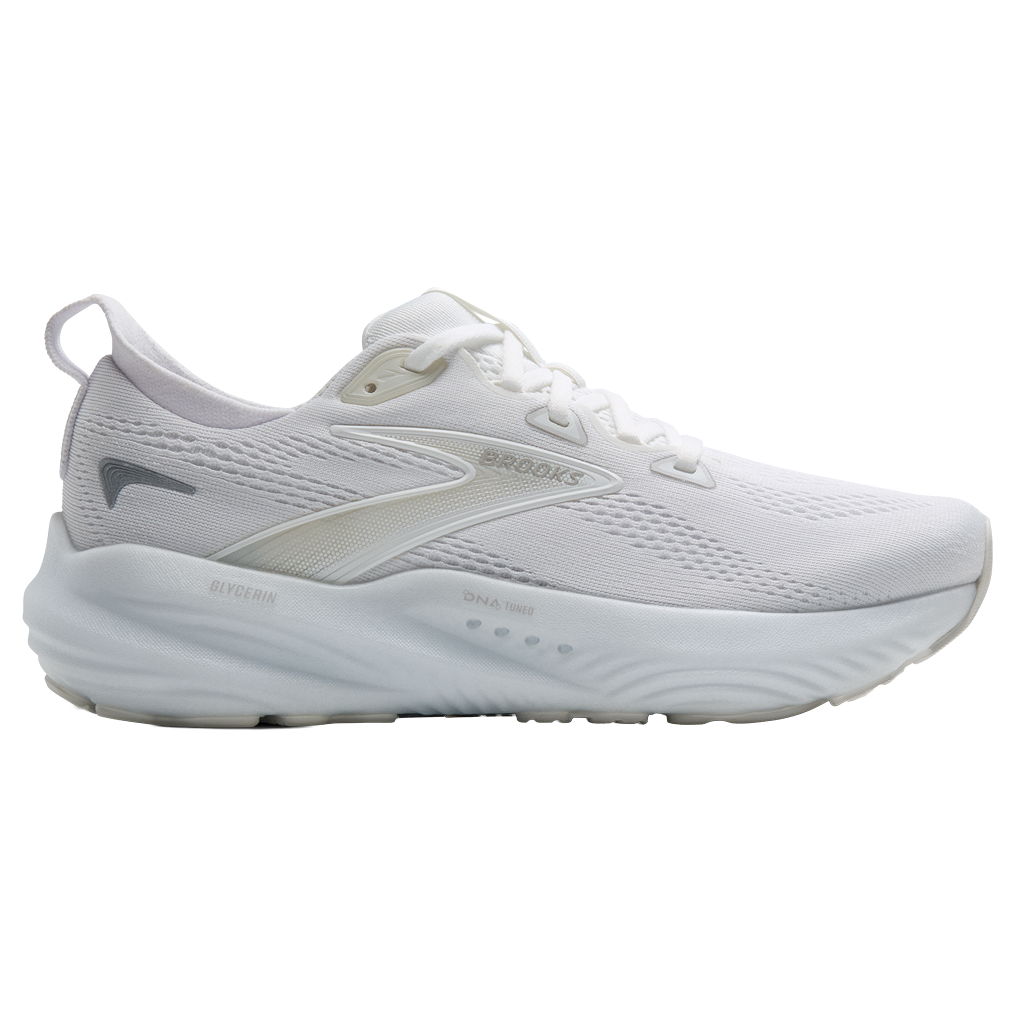 Brooks Womens Glycerin 22 - White/White/Grey - Neutral  - SS25
