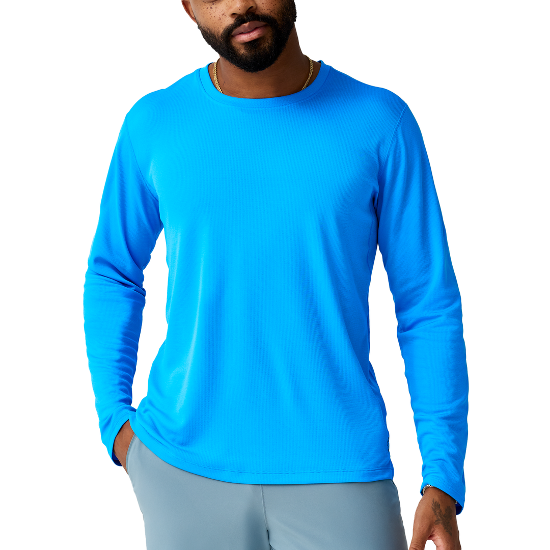 Brooks Mens Dash Long Sleeve - Cyber Blue