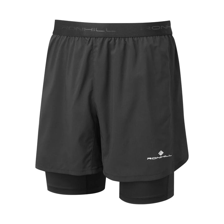 RonHill Herren Tech 5" Twin Short – Ganz Schwarz