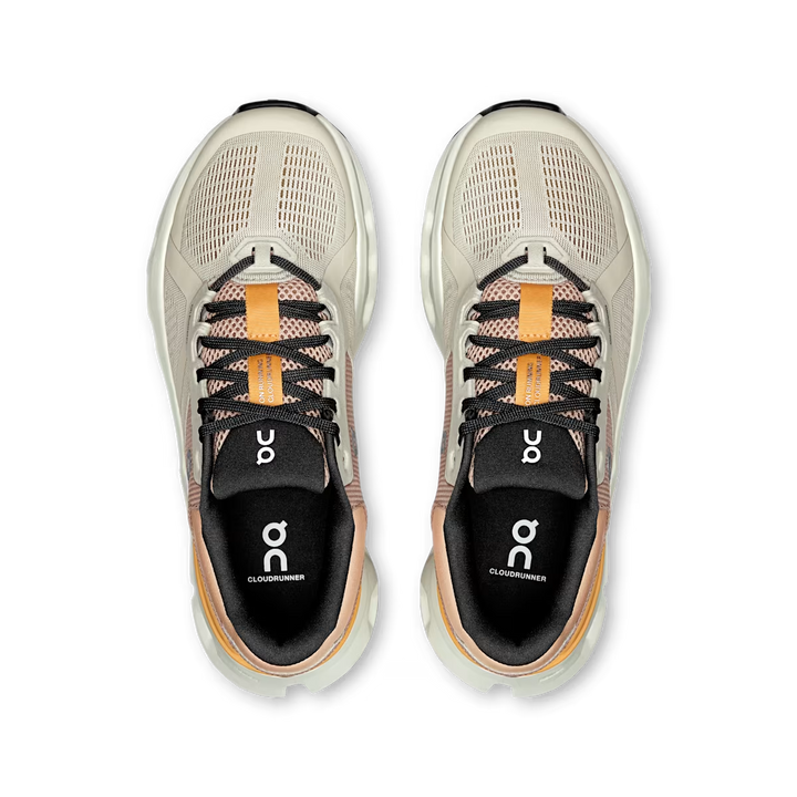ON Womens Cloudrunner 2 Wide - D Width - Pearl/Tangerine - Stability - SS25