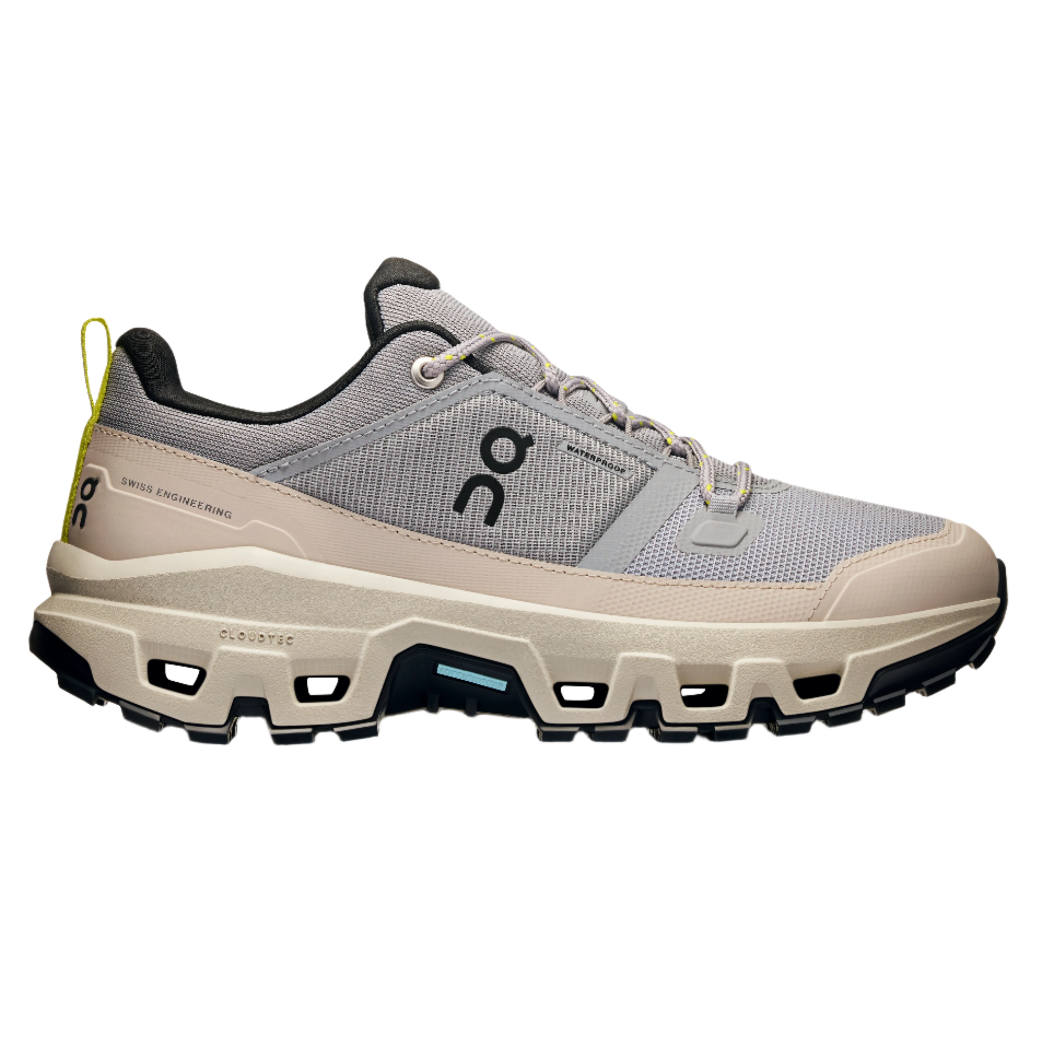 ON Womens Cloudrock Low Waterproof - Alloy/Ice - Trail - SS25