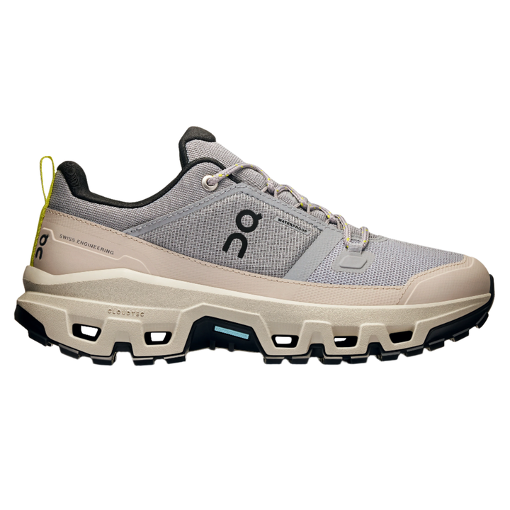 ON Womens Cloudrock Low Waterproof - Alloy/Ice - Trail - SS25