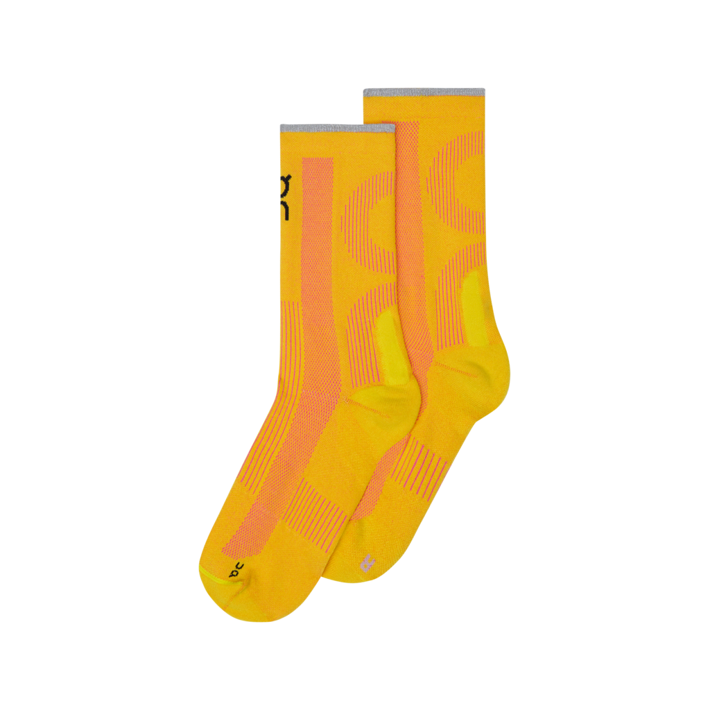 On Elite Run Sock High Unisex - Limelight/ Pink