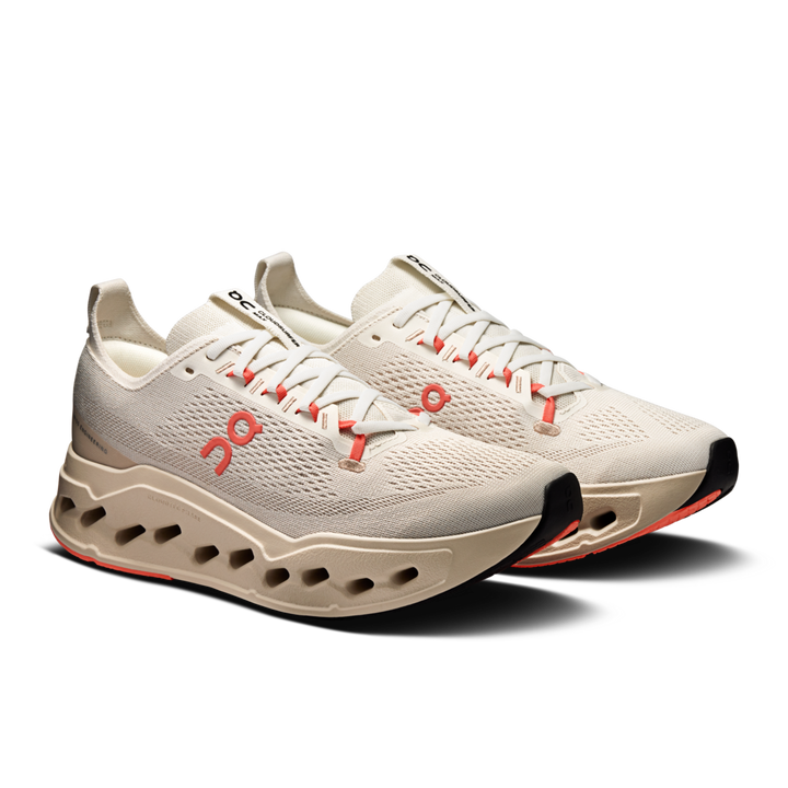 ON Womens Cloudsurfer Max - Ivory/Salmon - AW25