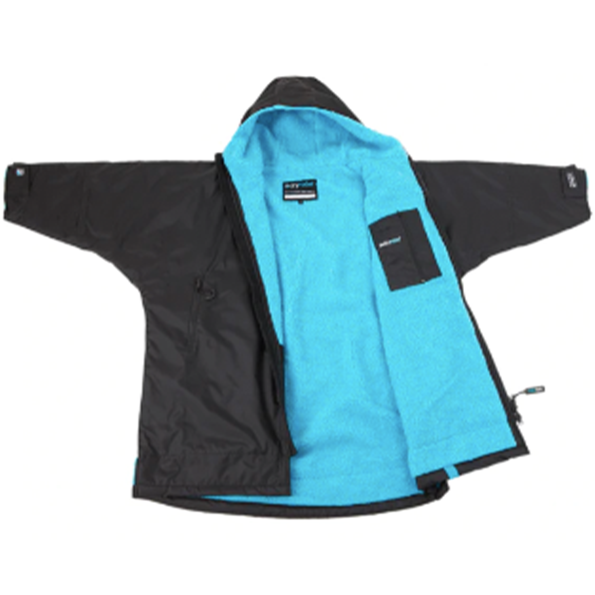 Dryrobe Advance KIDS (10-13) Short Sleeve - Black/Blue