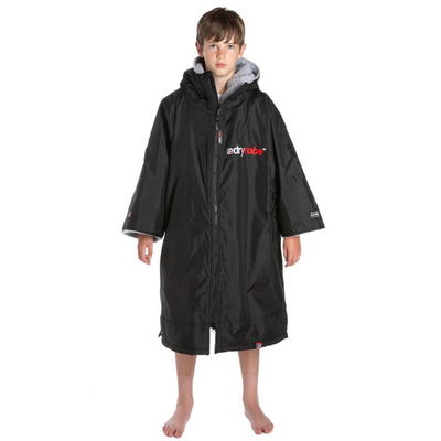 Dryrobe Advance KIDS (5-9) Short Sleeve - Black/Grey