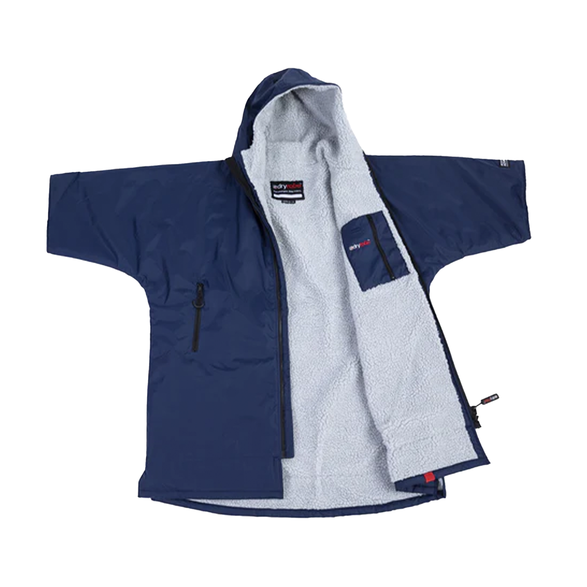 Dryrobe Advance KIDS (5-9) Short Sleeve - Navy/Grey