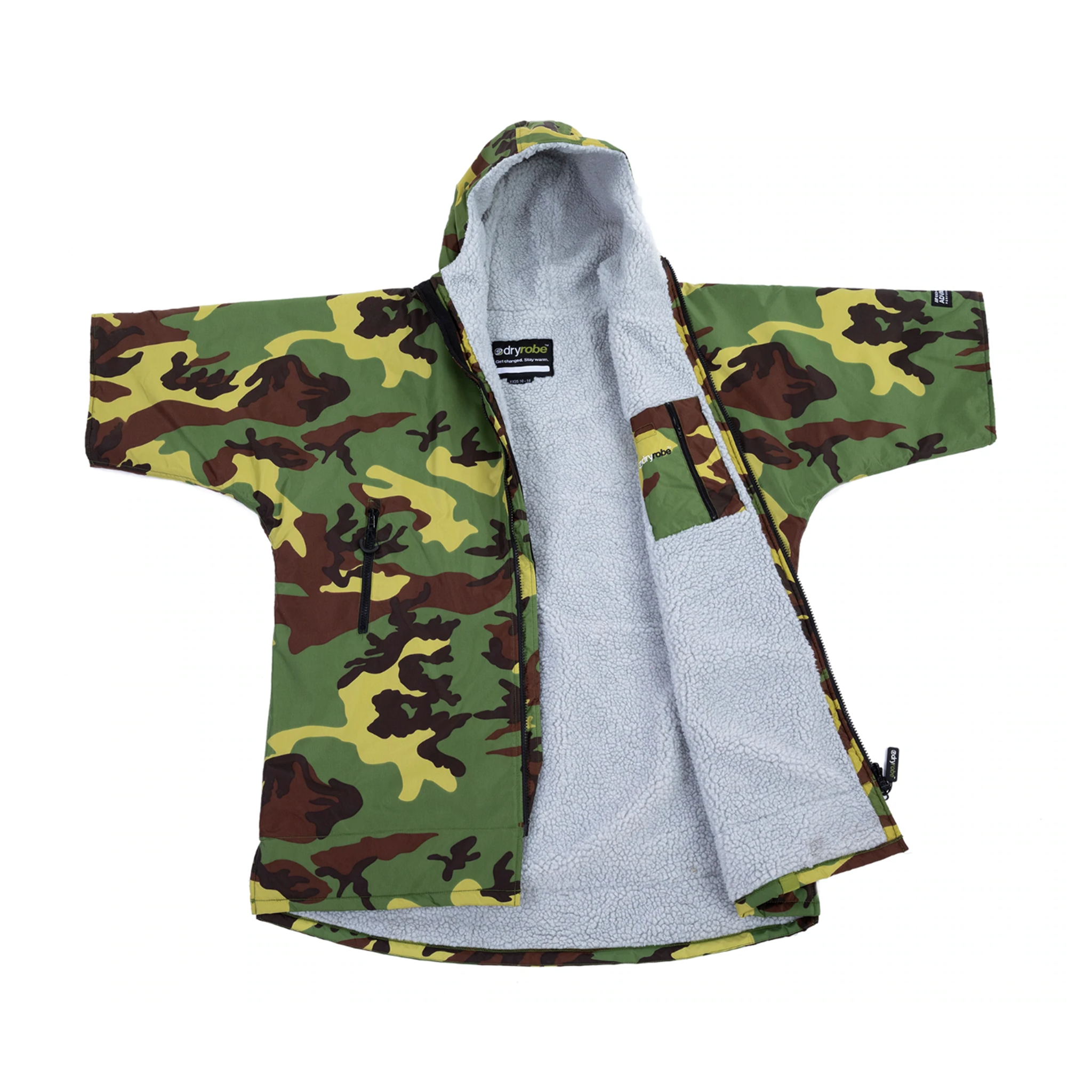 Dryrobe Advance KIDS (5-9) Short Sleeve - Camo/Grey
