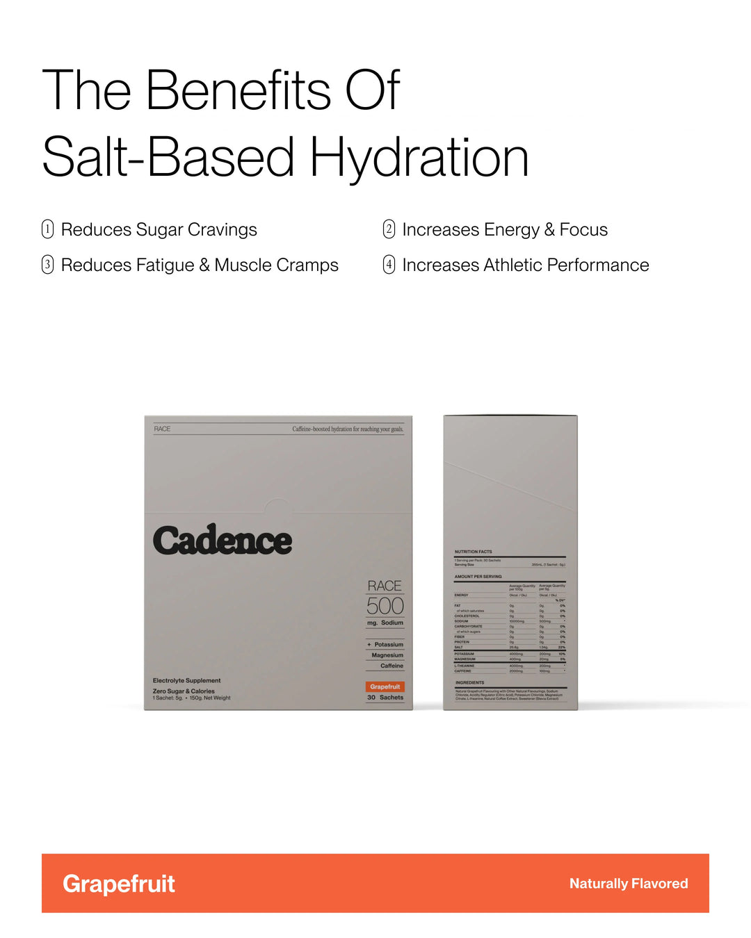 Cadence Race Energy Hydration Sachets - Grapefruit