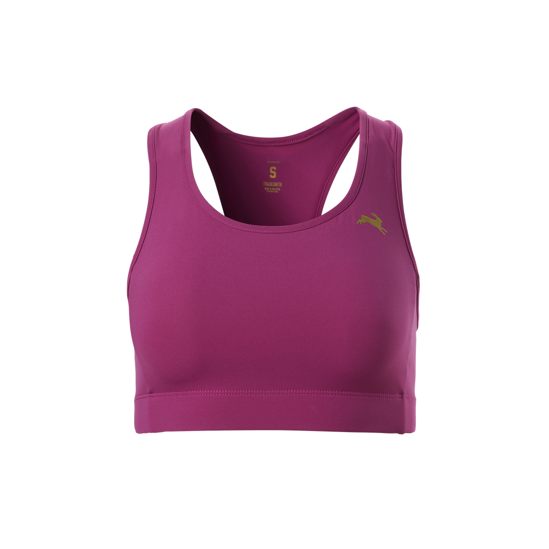 Tracksmith Womens Allston Bra - Raspberry - AW26