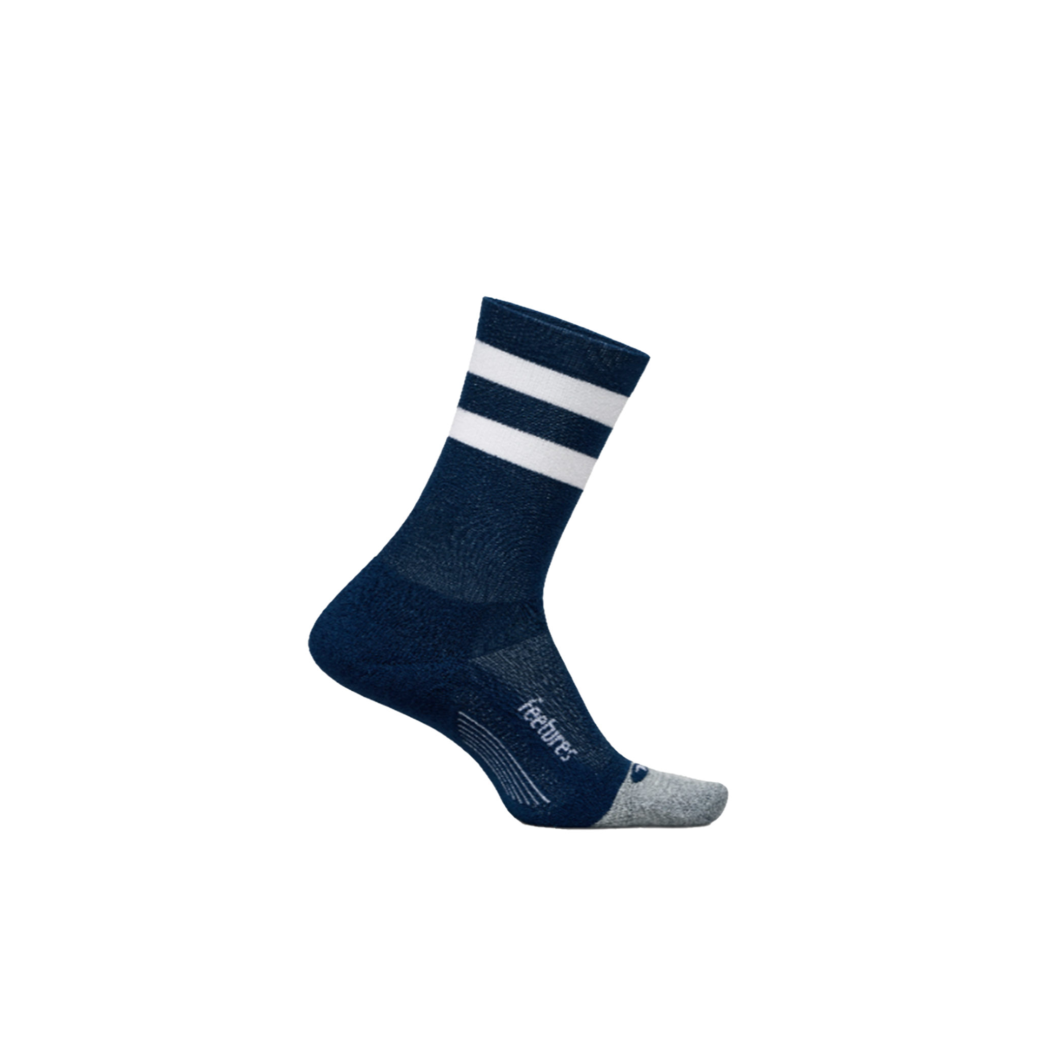 Feetures Elite Light Cushion Mini Crew - Navy High Top Stripe - SS25