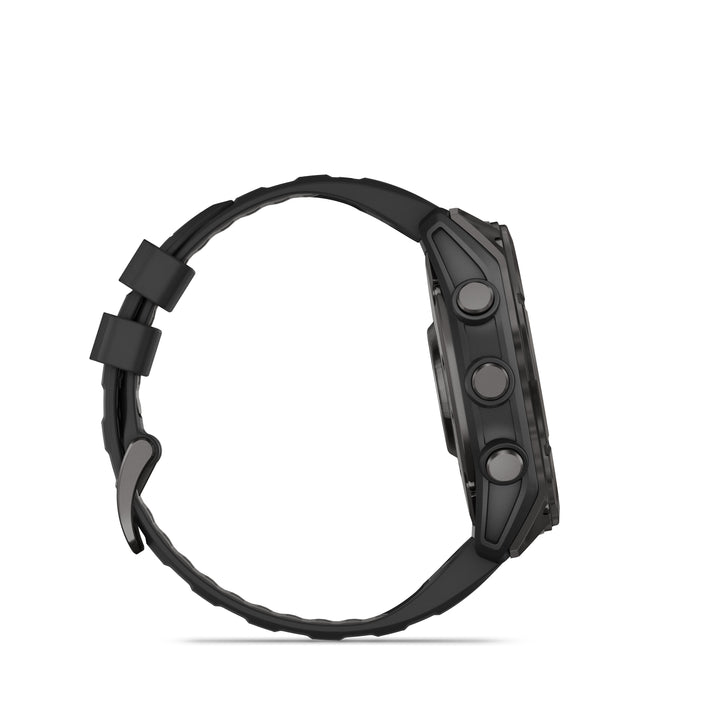 Garmin Fenix 8 - 51mm, AMOLED - Sapphire, Carbon Grey DLC with Black/Pebble Grey Silicone Band