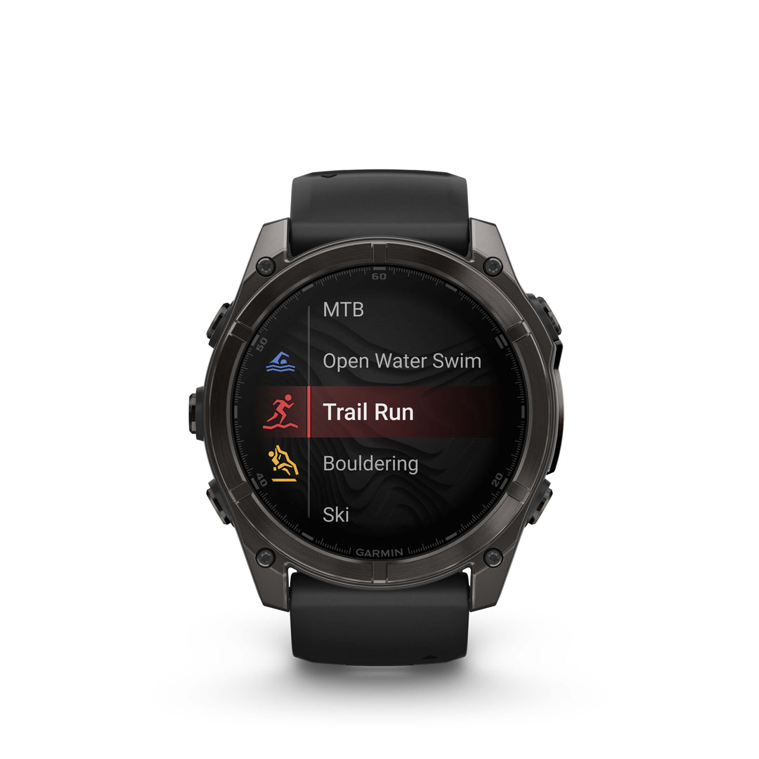 Garmin Fenix 8 - 51mm, AMOLED - Sapphire, Carbon Grey DLC with Black/Pebble Grey Silicone Band