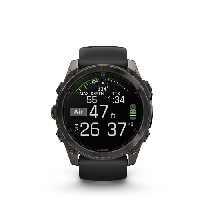 Garmin Fenix 8 - 51mm, AMOLED - Sapphire, Carbon Grey DLC with Black/Pebble Grey Silicone Band
