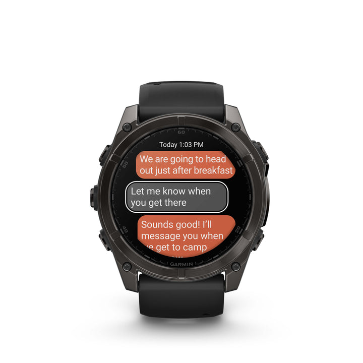 Garmin Fenix 8 - 51mm, AMOLED - Sapphire, Carbon Grey DLC with Black/Pebble Grey Silicone Band