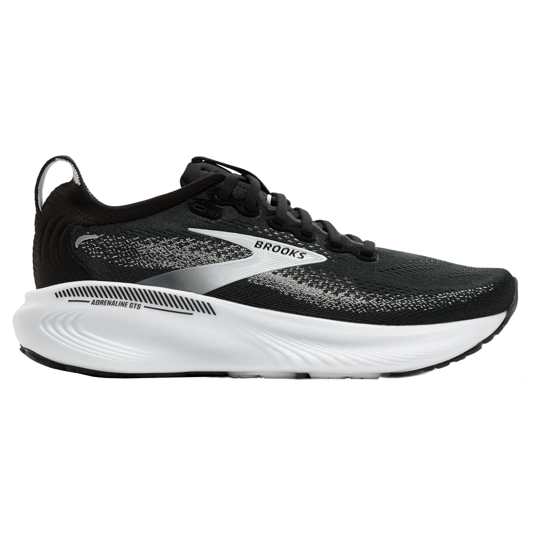 Brooks Womens Adrenaline GTS 25 - Black/Grey/White - Stability - SS26