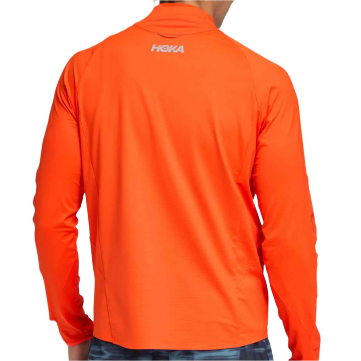 Hoka Mens Glidetech Quarter Zip - Lava