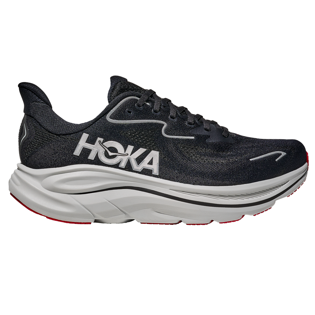 Hoka Mens Clifton 10 - Black/Silver - Neutral - SS26