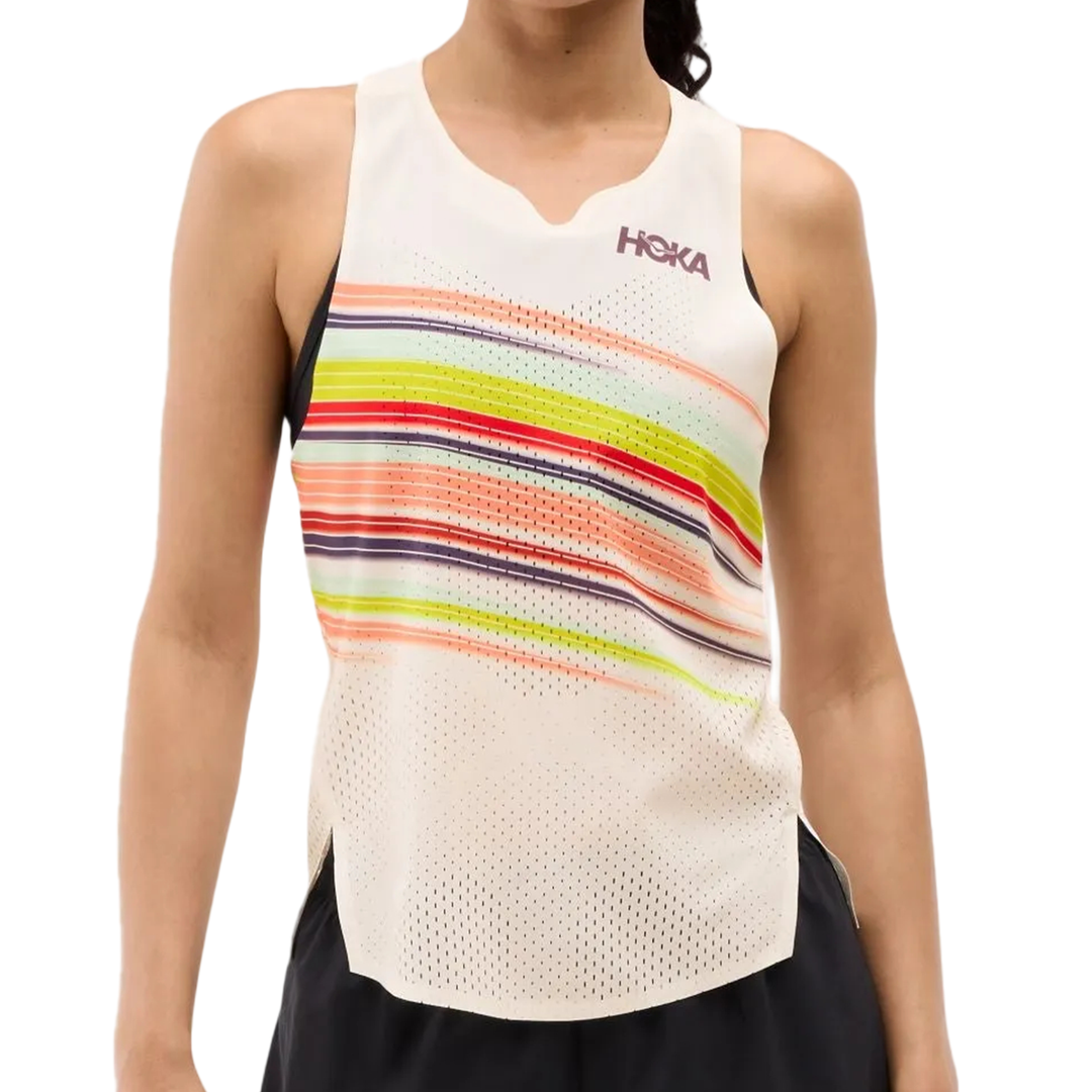 Débardeur Hoka Race Day pour femmes - Alabaster Flare - SS26