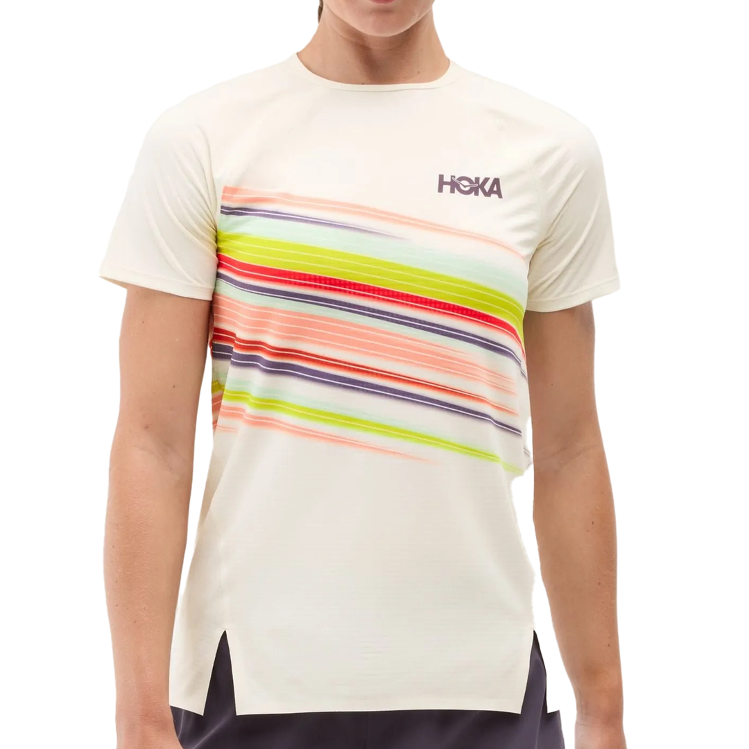Hoka Damen Race Day Kurzarm – Alabaster Flare – SS26