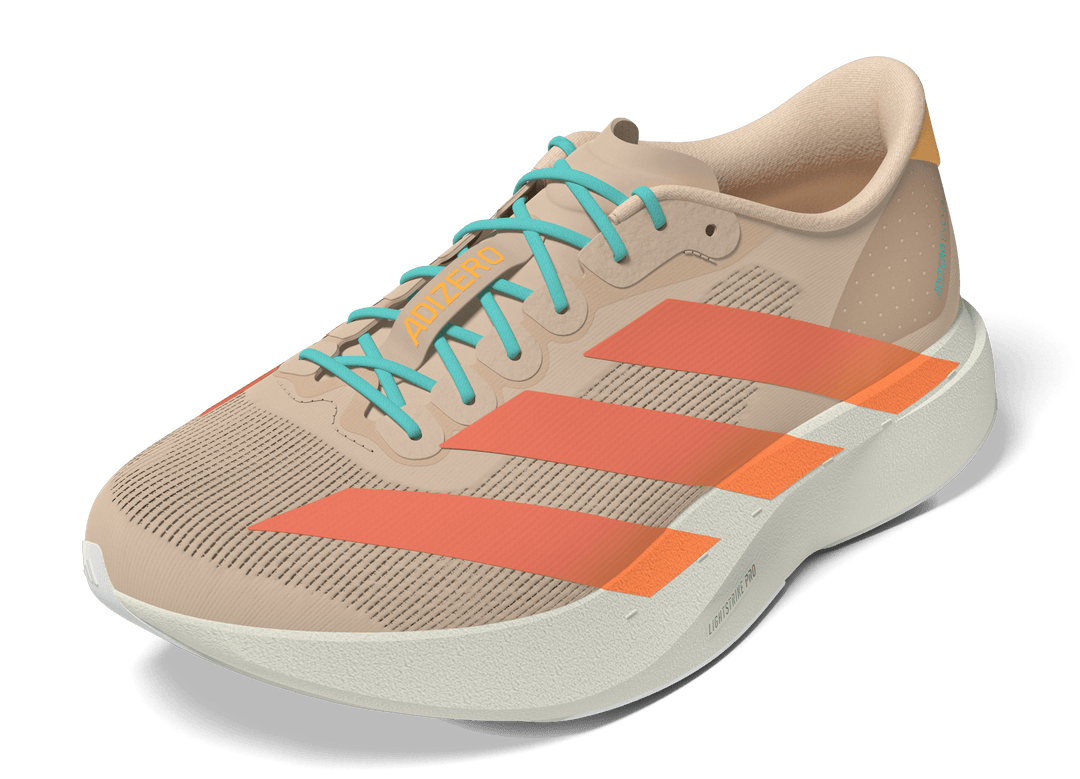 Adidas Womens Adizero Evo SL - Crystal Sand/Semi Coral Fusion/Off White - Neutral - AW26