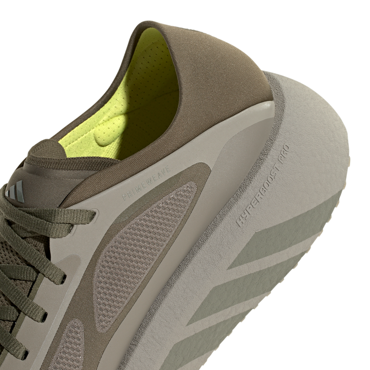 Adidas Mens Hyperboost Run - Silver Pebble/Medium Dark Khaki/Frozen Lemon - Neutral - AW26