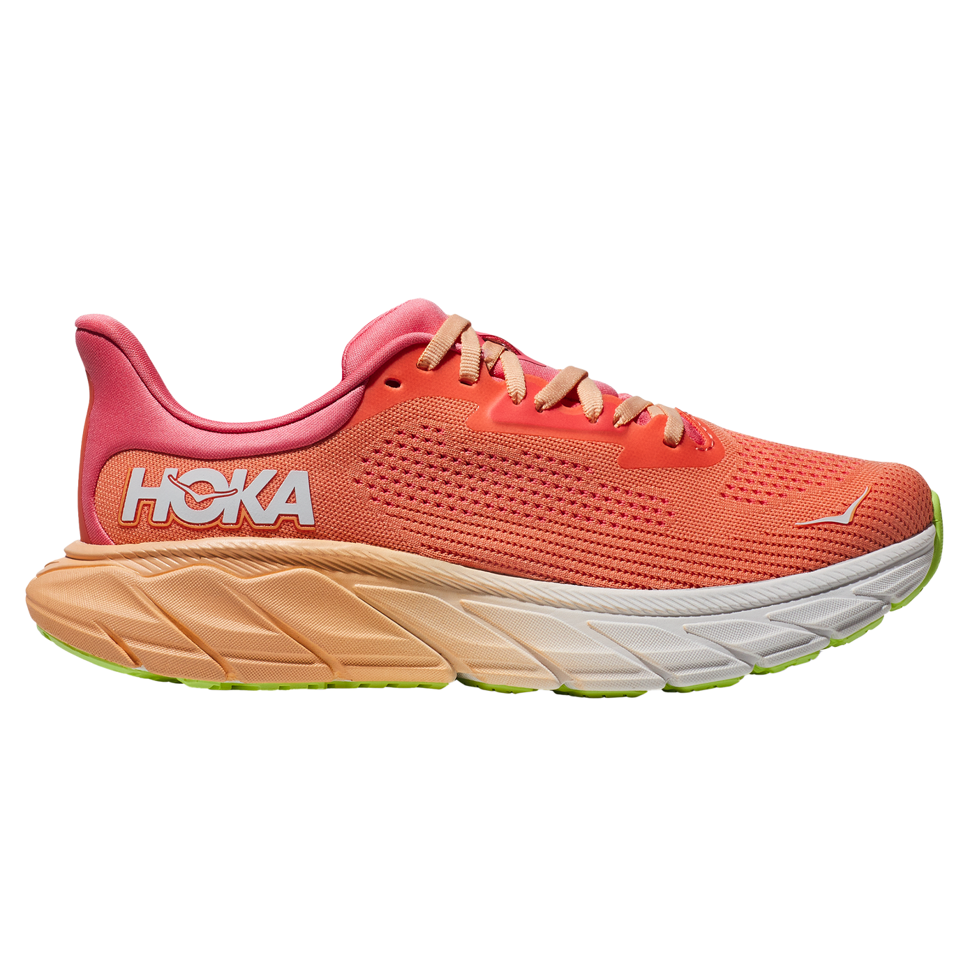 Hoka Womens Arahi 7 Wide - D Width - Papaya/Coral - Stability