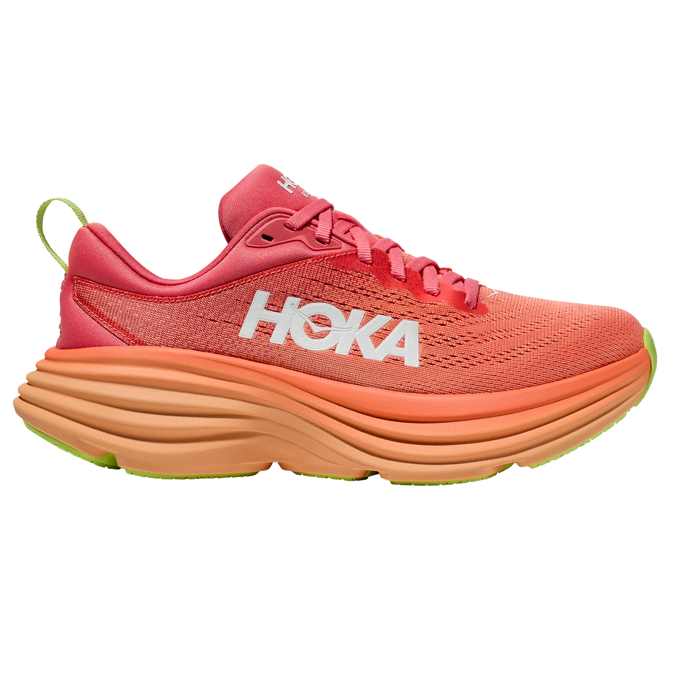 Hoka Womens Bondi 8 - Coral/Papaya - Neutral