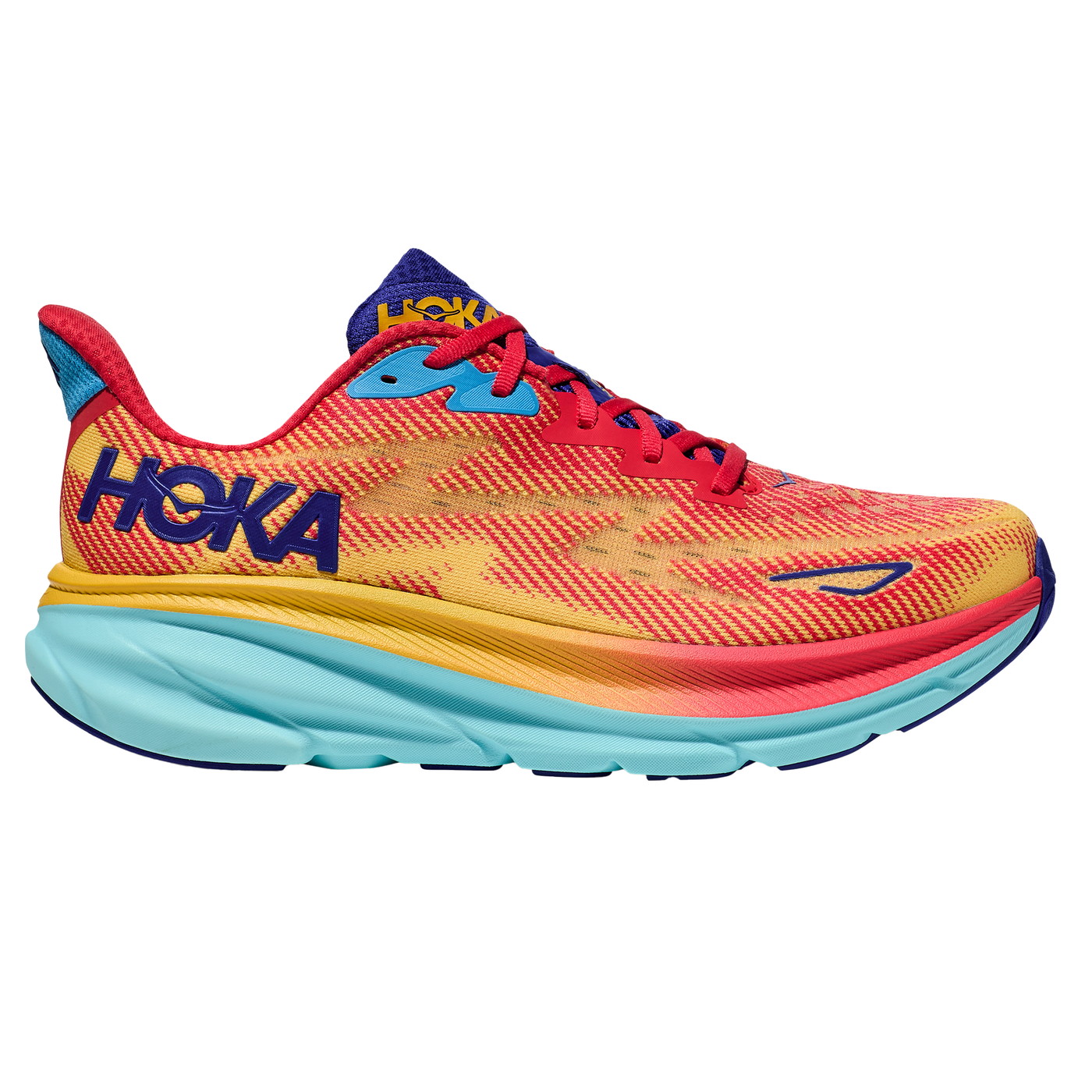 Hoka Mens Clifton 9 - Cerise/Cloudless - Neutral