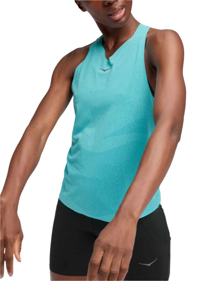 Hoka Womens Race Day Singlet - Cielo Blue