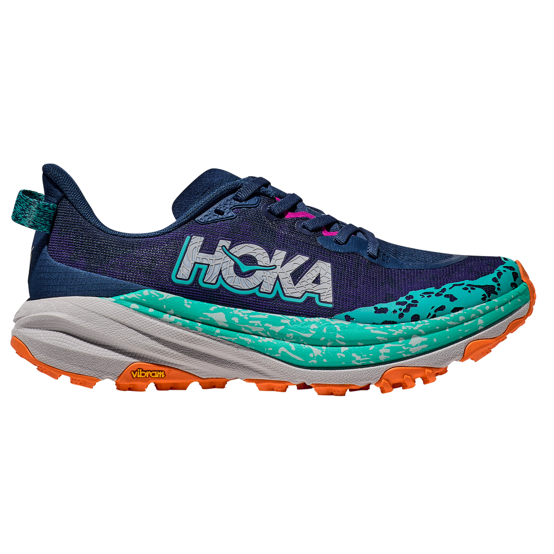 Hoka Womens Speedgoat 6 Wide - Varsity Navy/Meteor - Trail